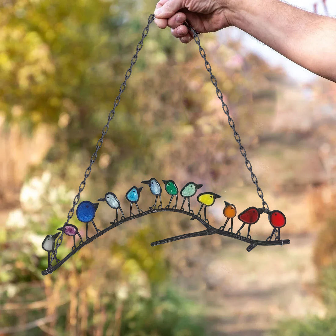Sea Glass Rainbow Birds
