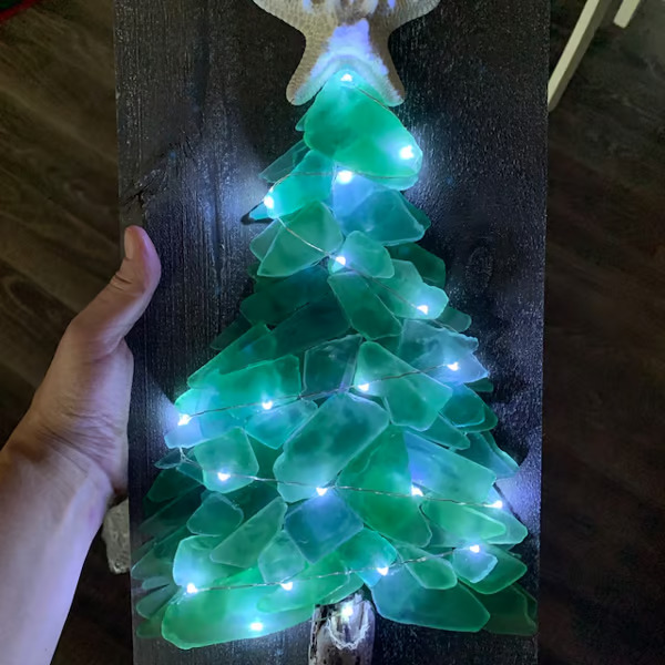 DIY Sea Glass Christmas Tree🌊🌲