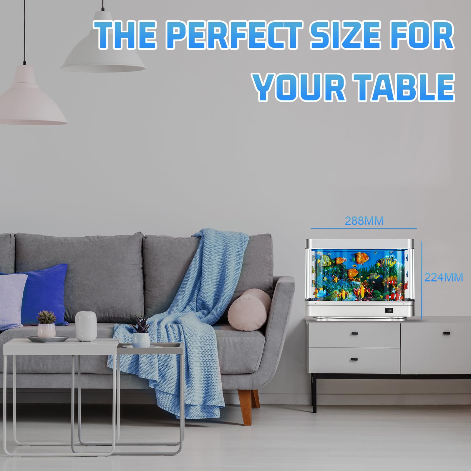 Artificial Fish Aquarium - Virtual Ocean Moving Fish Night Light