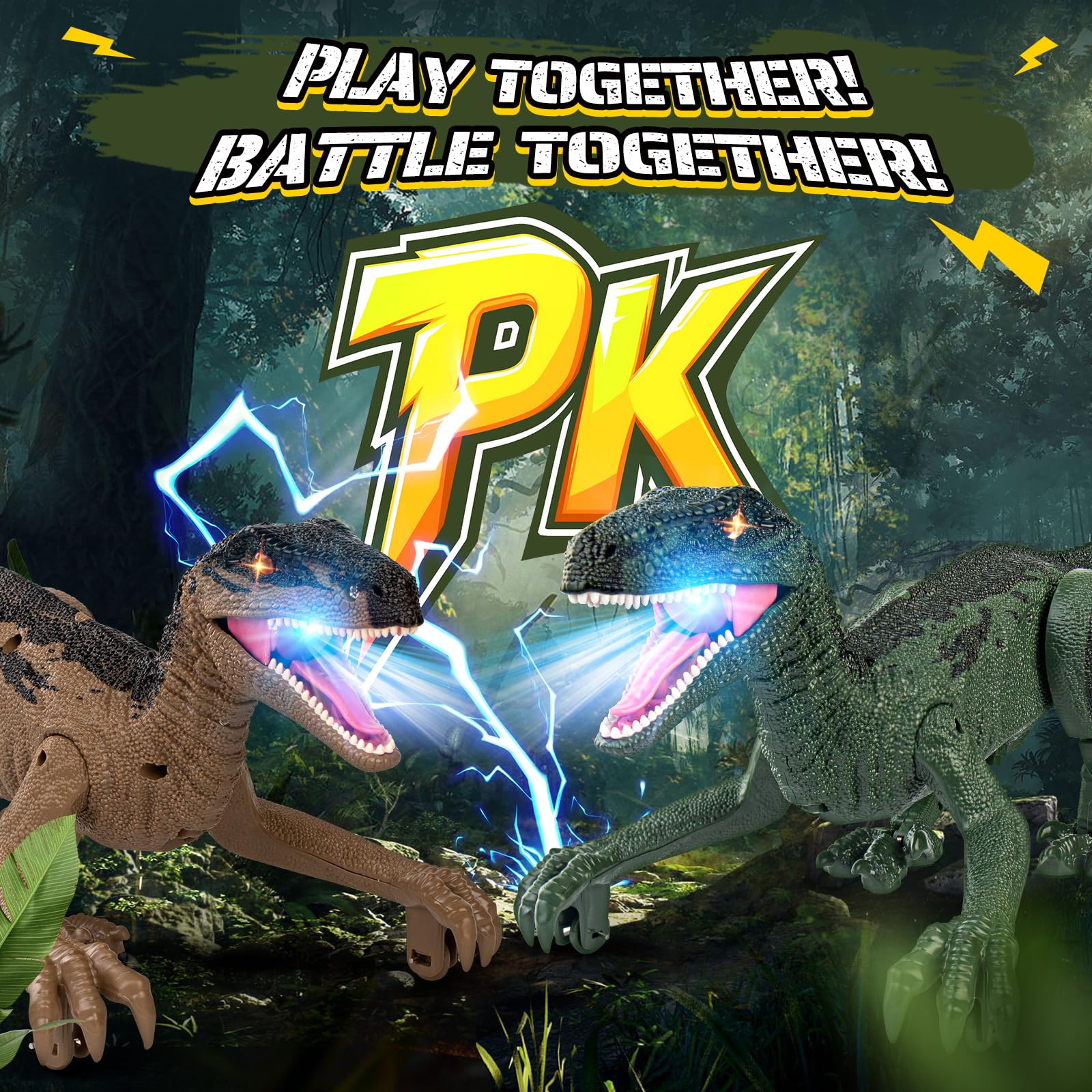 🦖Realistic Walking RC Robot Dinosaur with Spray & Light & Roar