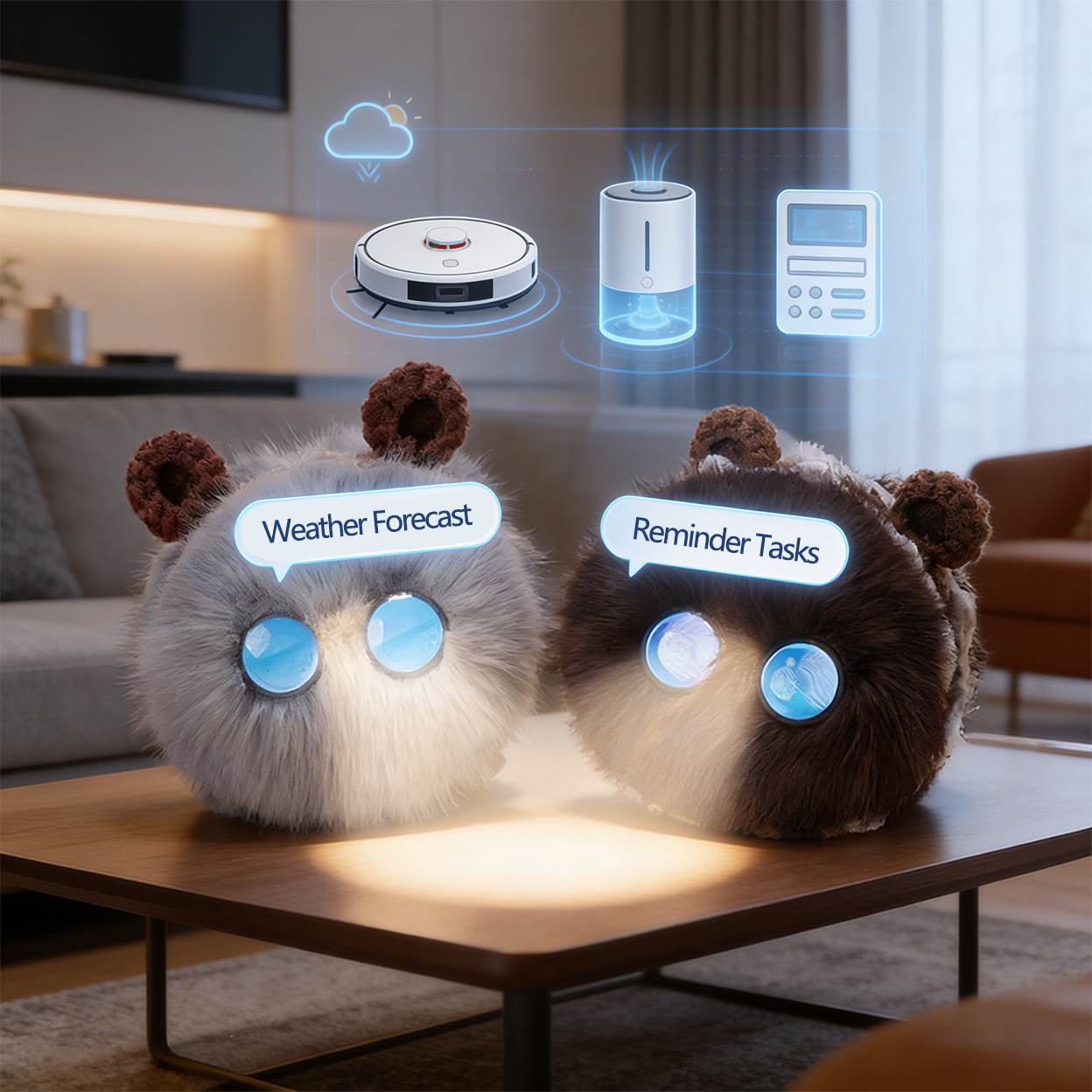 AI-Powered Plushie with Expressive Eyes · Healing Every Moment You Spend Alone