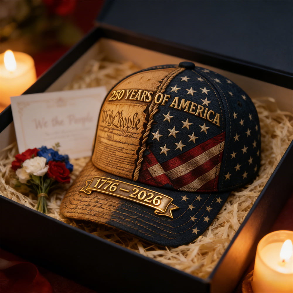 USA 250th Anniversary Patriotic Baseball Cap