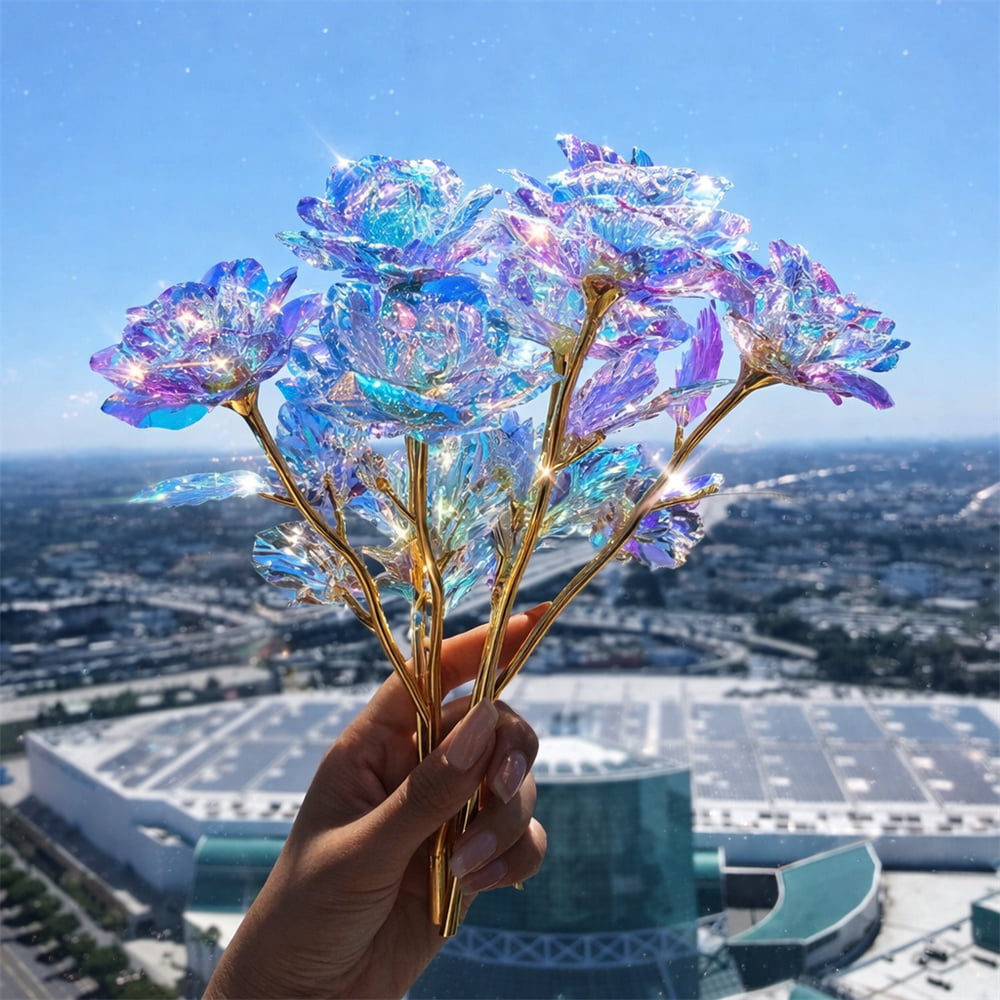 💐Colorful Crystal Rose – Mother‘s Day Gift