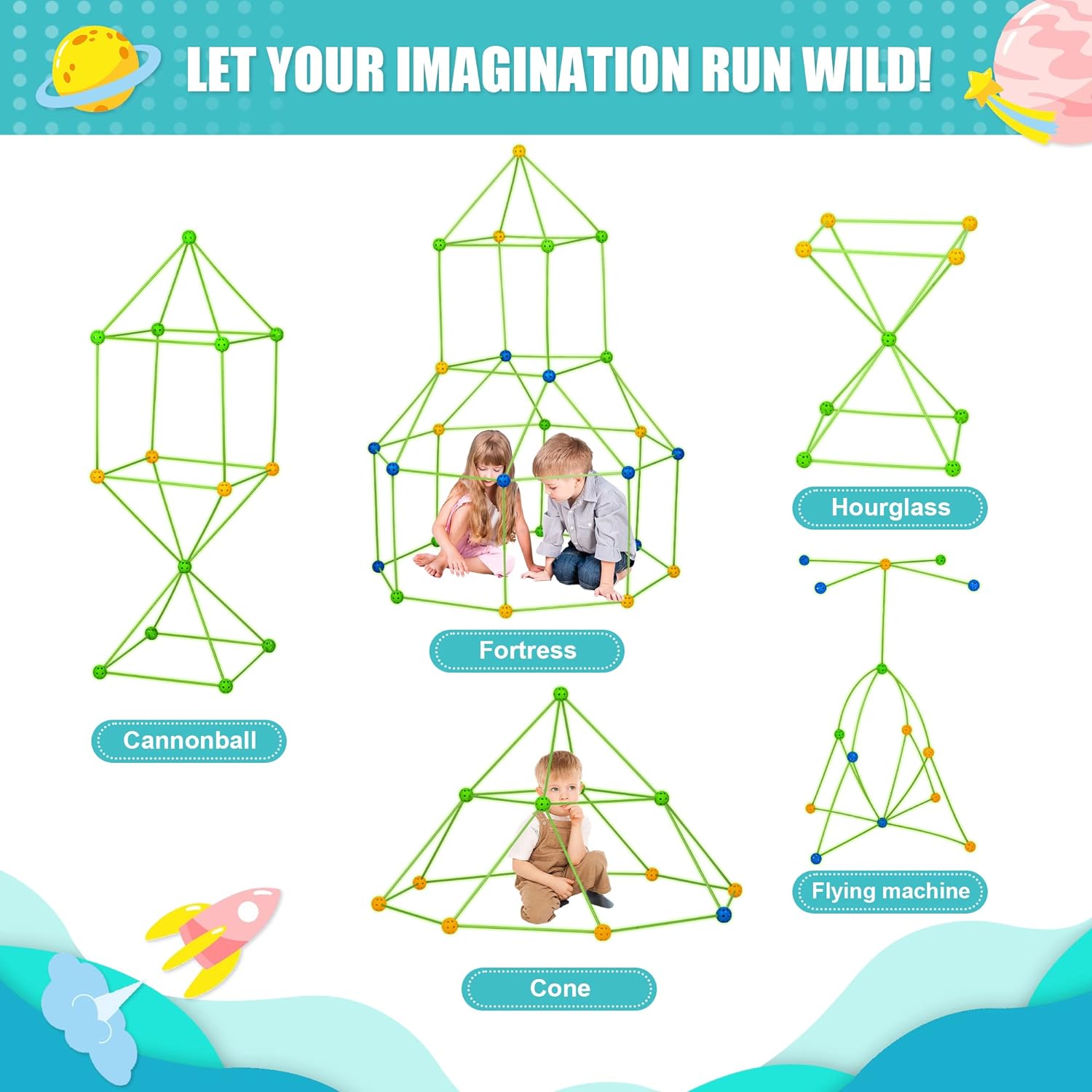 🎁Last Day 50% OFF SALE 🎁 Magic Fort Building Kit