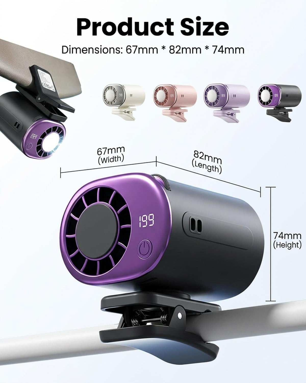 2026 Car Clip-On Air Conditioner Fan