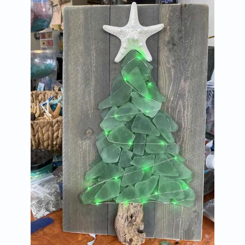 DIY Sea Glass Christmas Tree🌊🌲