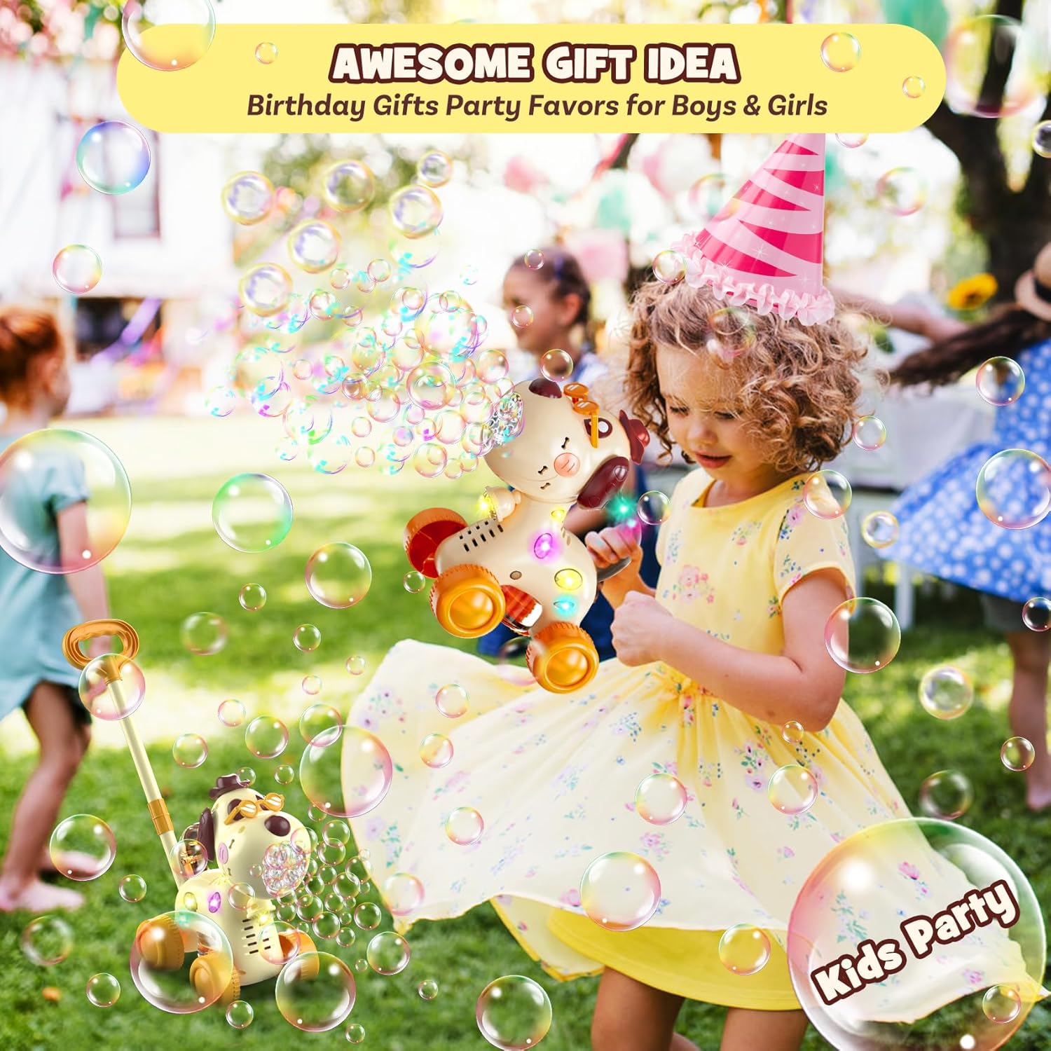 2-in-1 Animal Automatic Bubble Machine- Easter Party Essential & Outdoor Adventure Buddy!