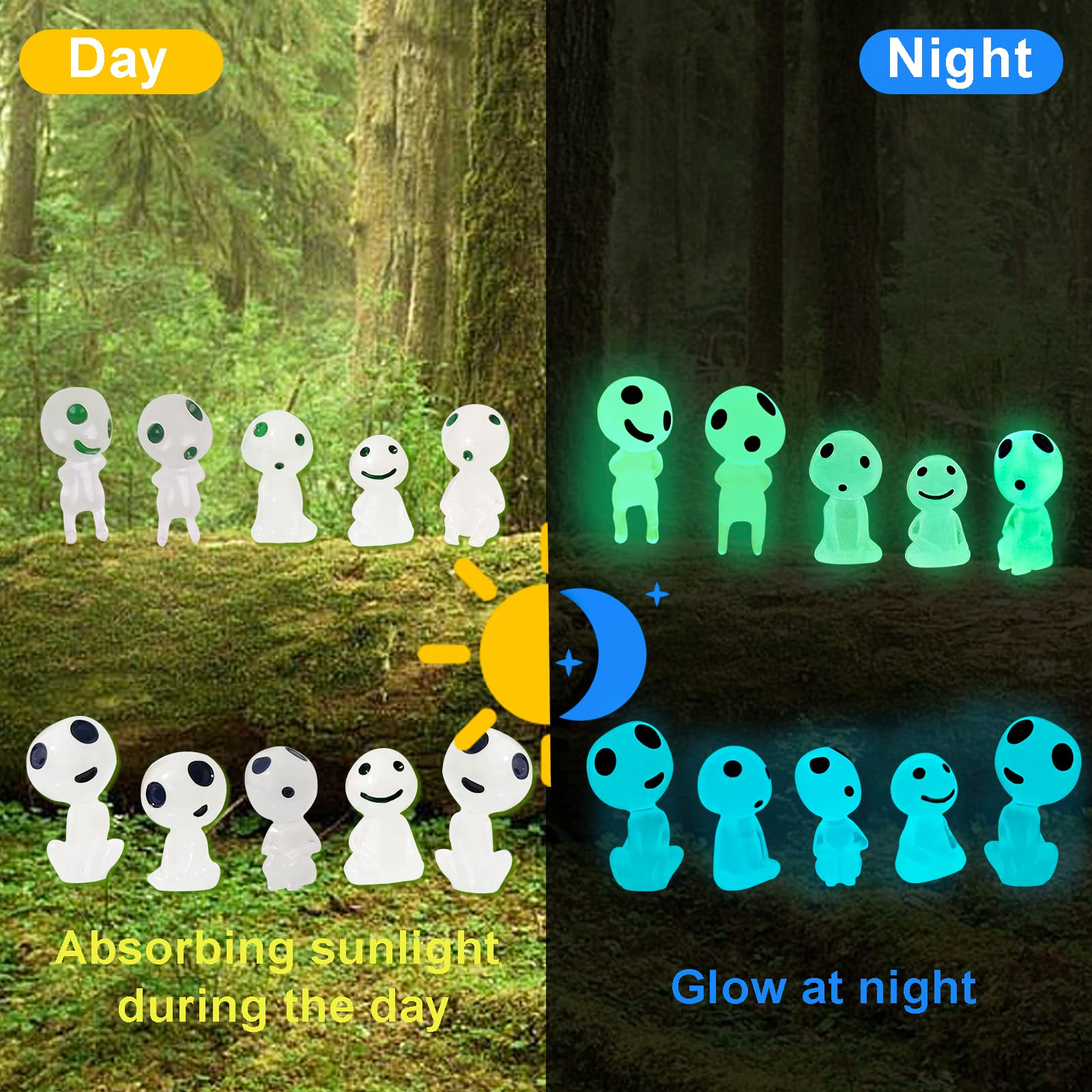 👻Luminous Ghost Tree Elves Glow in Dark Nightlight Pot Decor