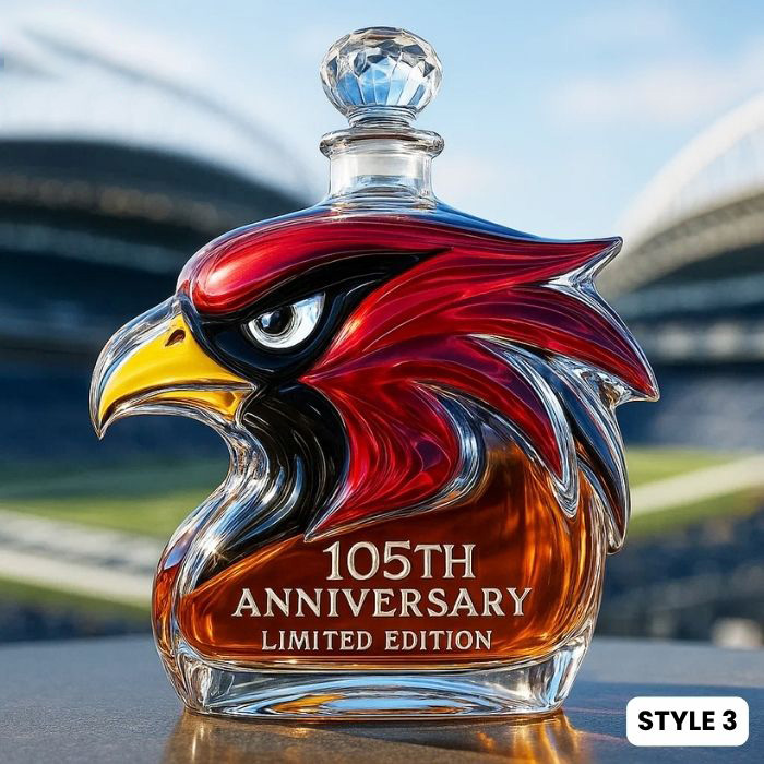 Arizona Cardinals 105th Anniversary Whiskey Bottle