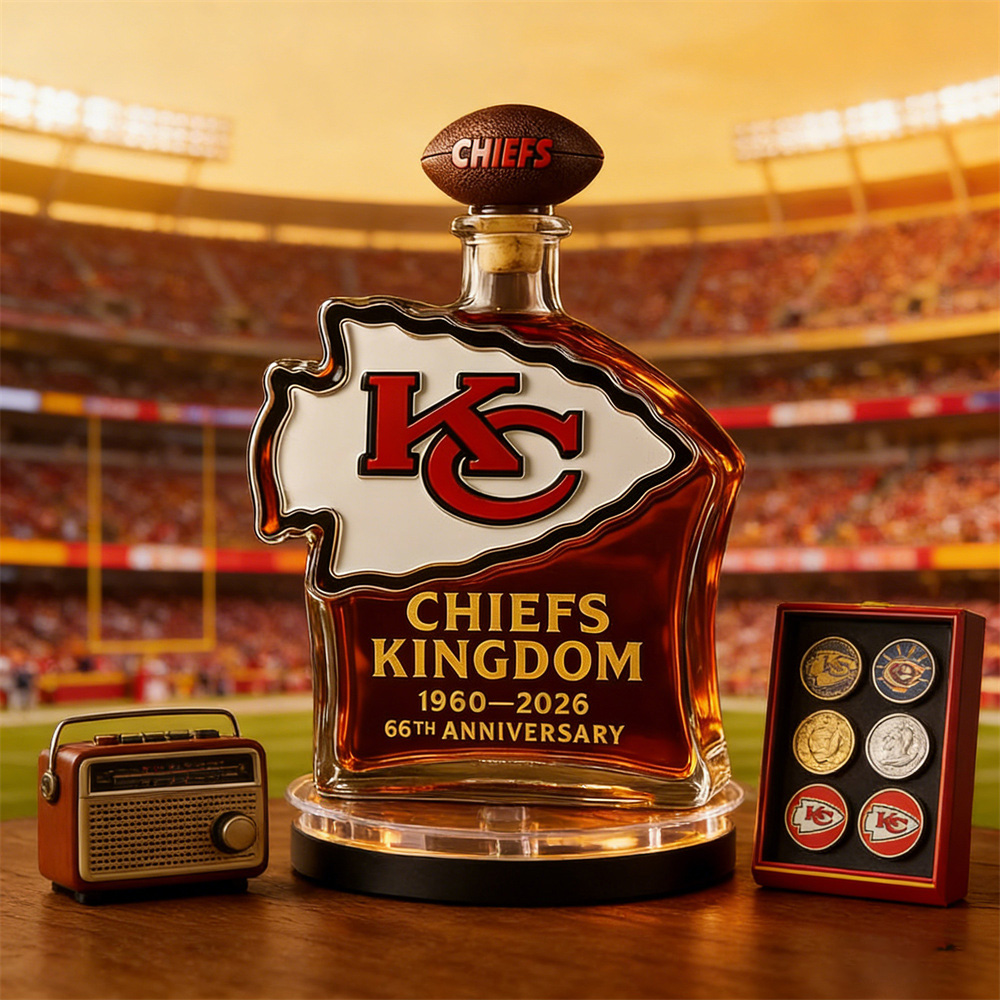 🏈Kansas City Chiefs 66TH ANNIVERSARY WHISKEY DECANTER