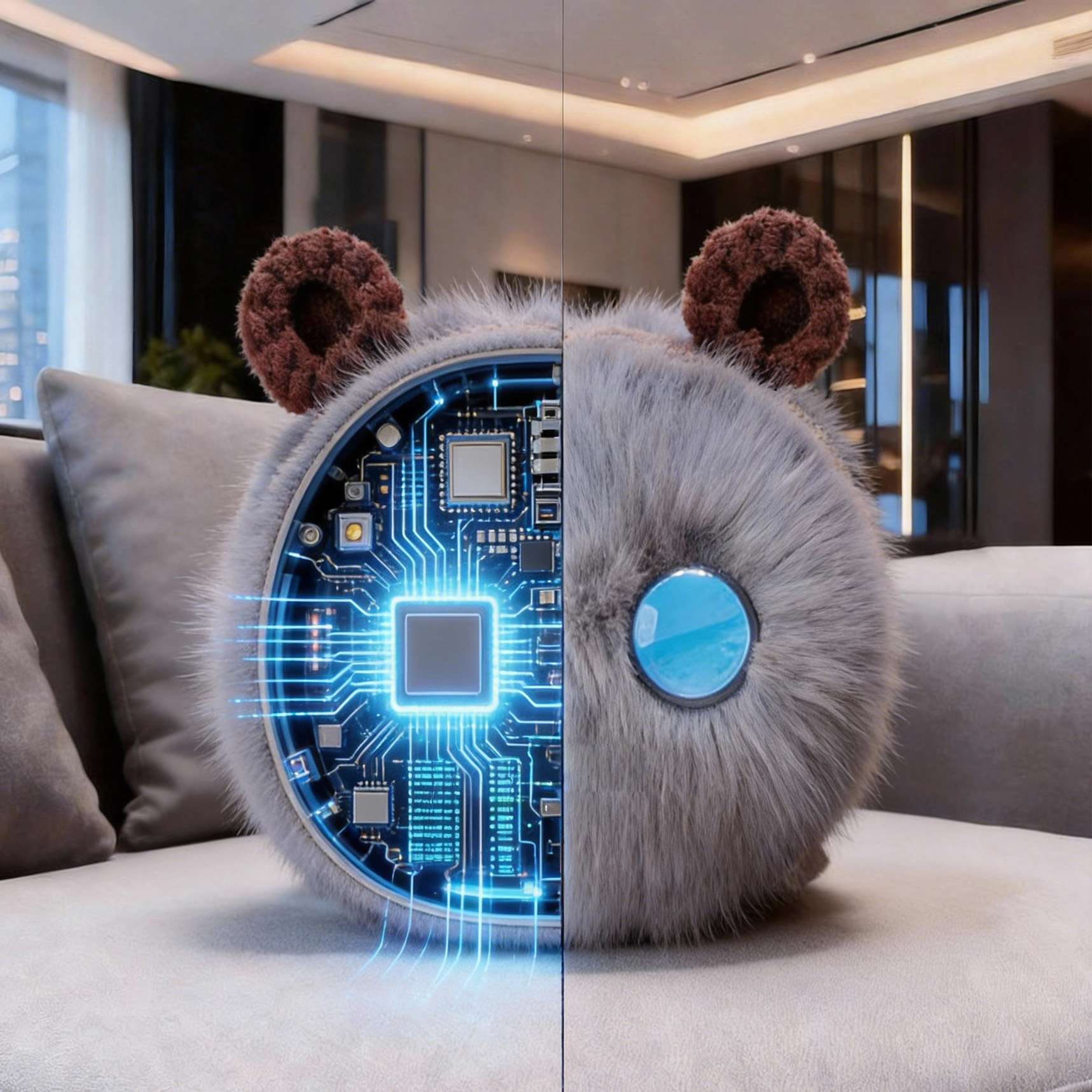 AI-Powered Plushie with Expressive Eyes · Healing Every Moment You Spend Alone