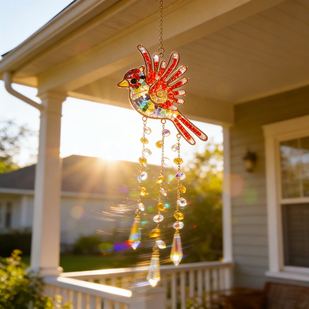 Crystal Bird Sun Catcher – Colorful Crystal Hanging Ornament