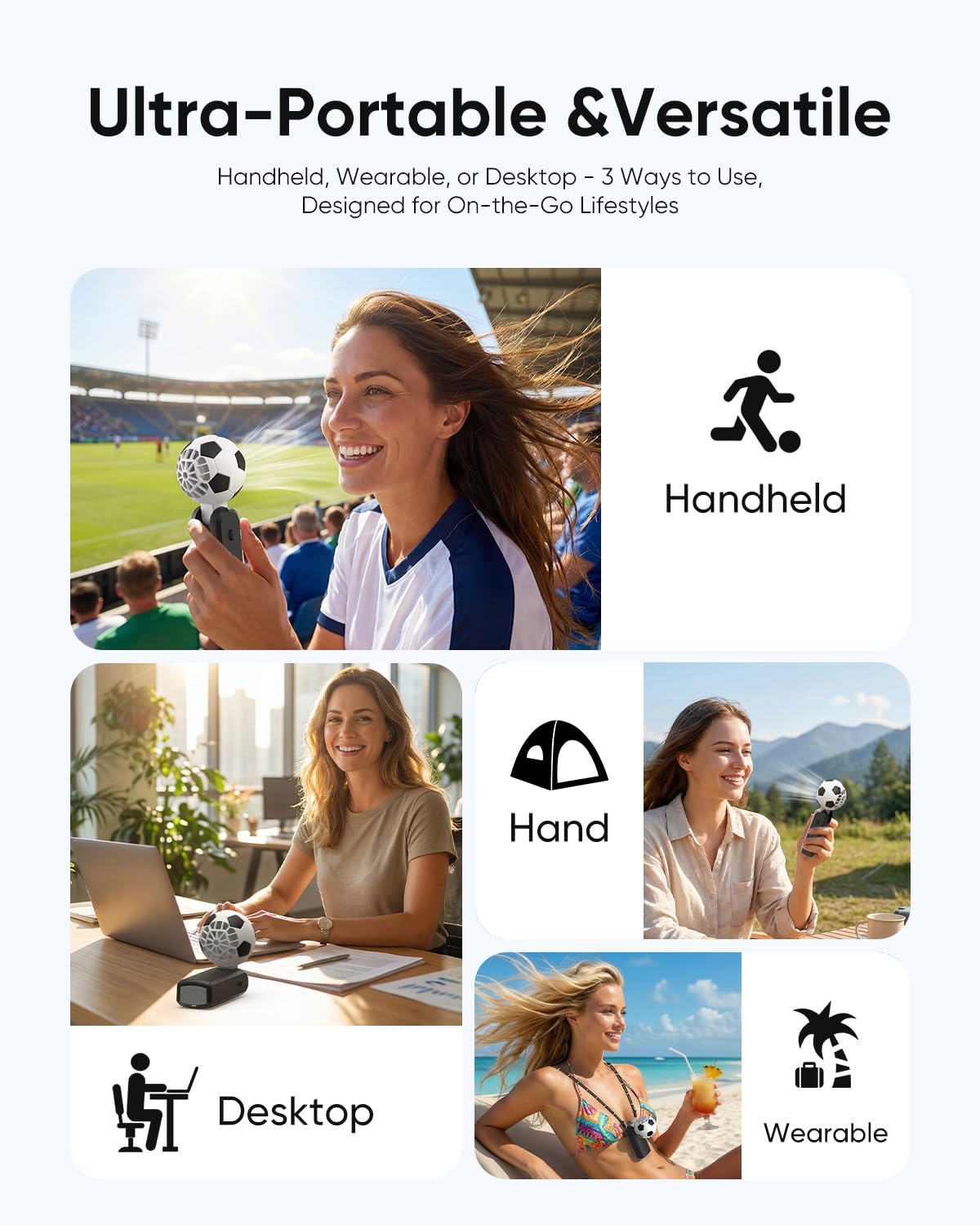 2026 Soccer World Cup Mini Handheld Fan