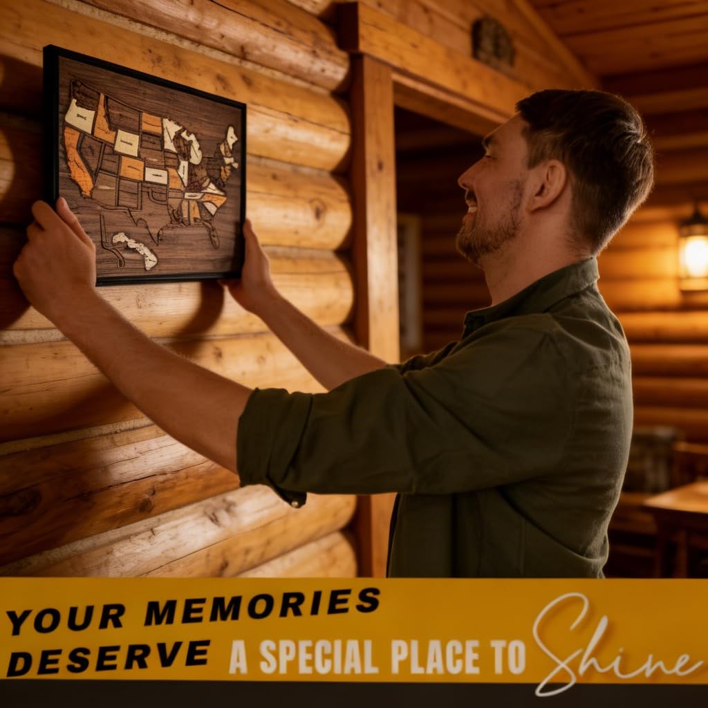 🔥49% OFF - 🧩US Wooden USA Travel Map Puzzle - A Stylish Way to Track Your Journey & Memories