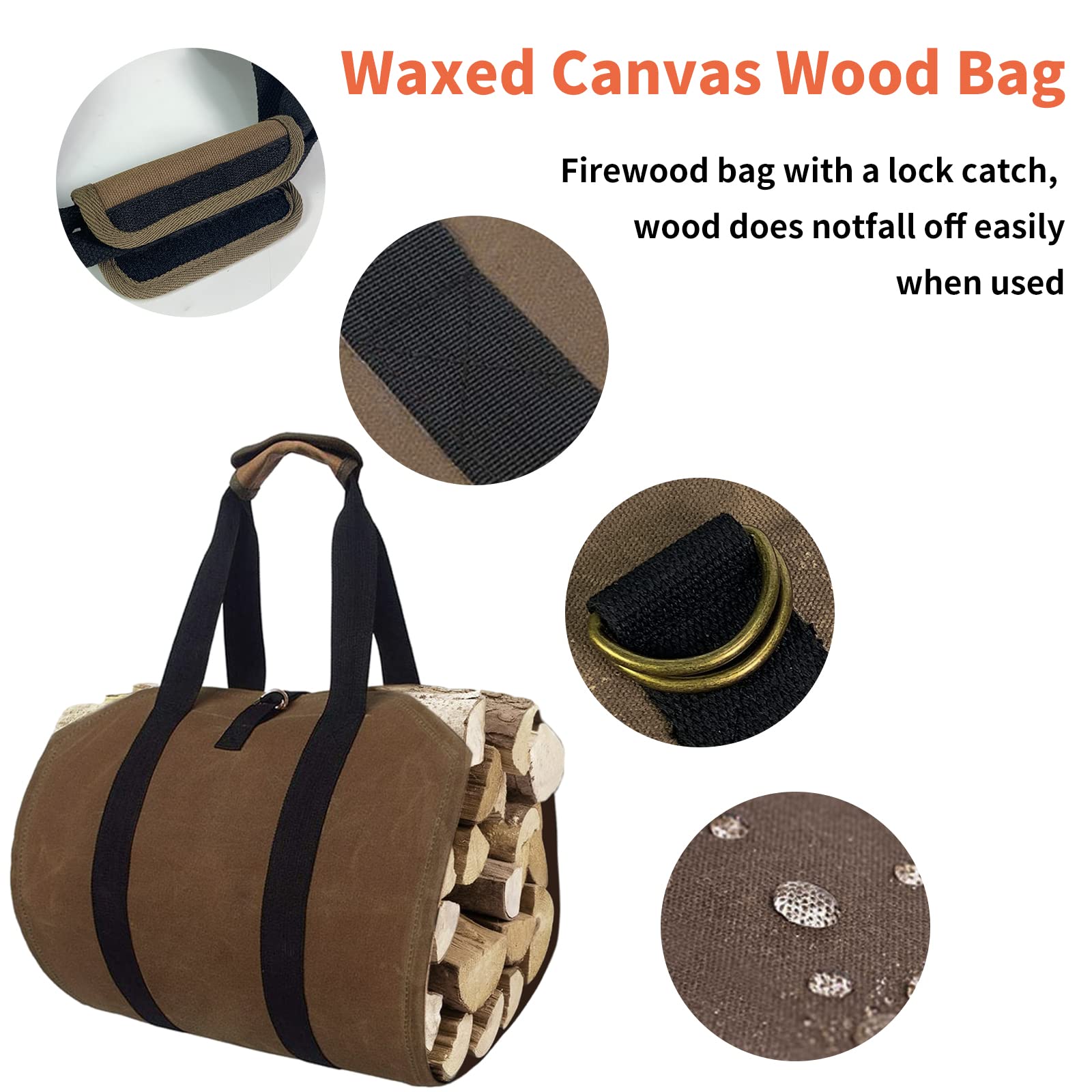 Fireplace Log Carrier Tote Bag