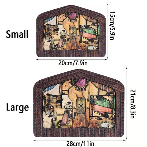 🧩Nativity Puzzle With Wood Burned Design Wooden Jesus Puzzles Set Jigsaw Game