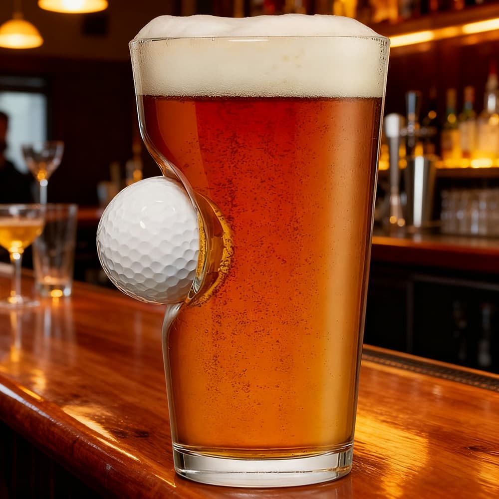 Golf Ball Pint Glass 16oz