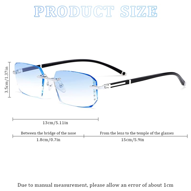 Sapphire High Hardness Anti Blue Light Intelligent Dual Focus Reading Glasses