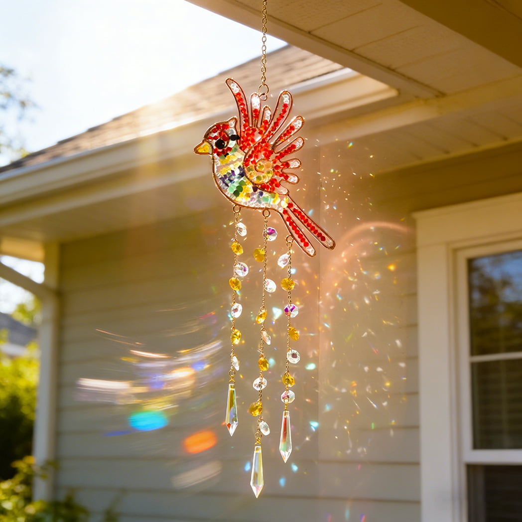 Crystal Bird Sun Catcher – Colorful Crystal Hanging Ornament