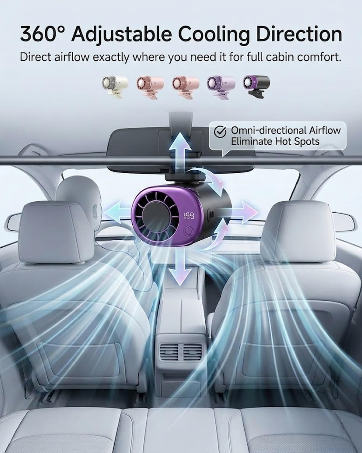 2026 Car Clip-On Air Conditioner Fan