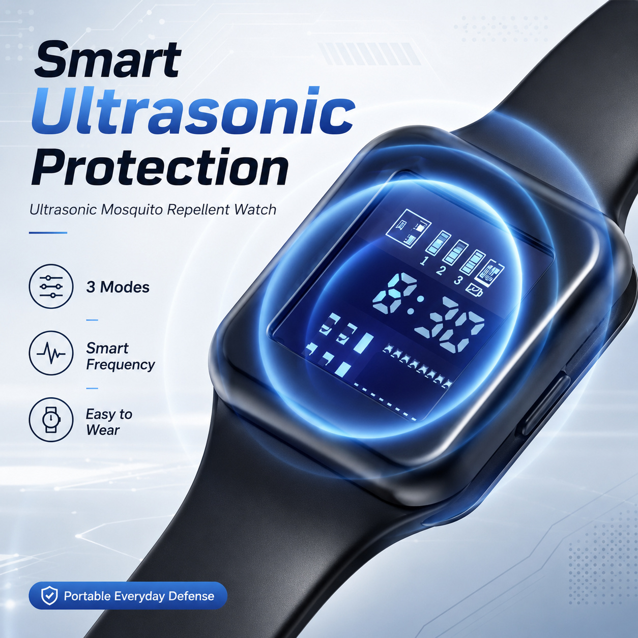 Ultrasonic Mosquito Repellent Watch