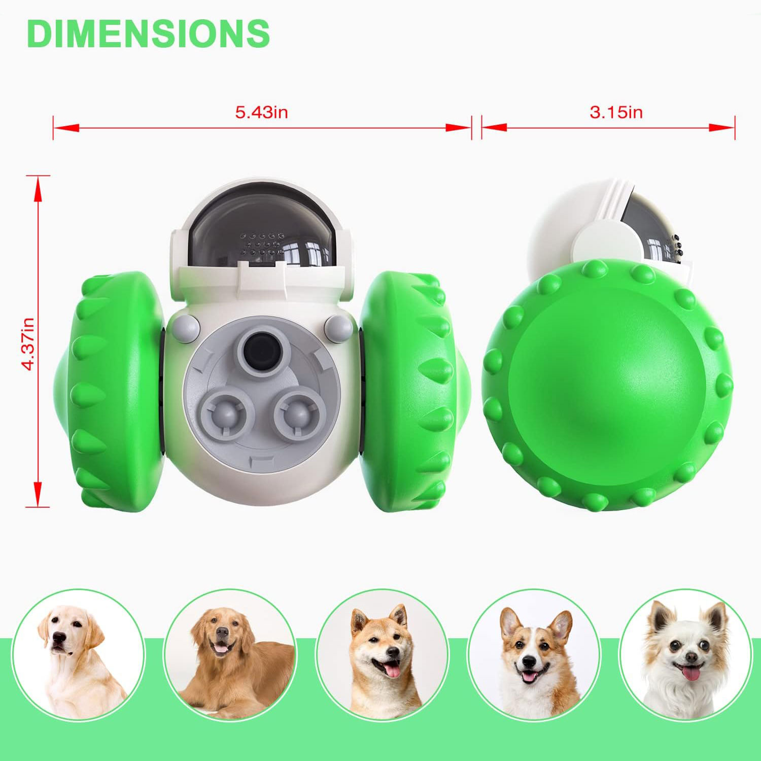 Pet Slow Feeder Tumbler Toy: Fun and Challenging Puzzle Toy for Dogs and Cats