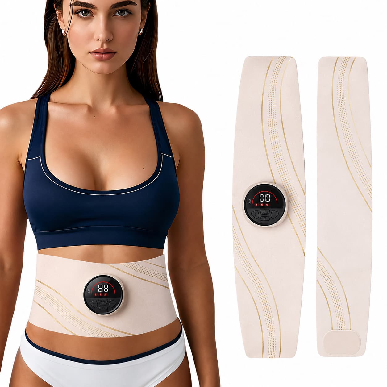 Abdominal Muscle Stimulator Belt for Back Pain Relief, Deep Tissue Relaxation