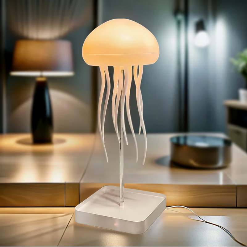 💡Led Gradient Swimming Jellyfish Atmosphere Light