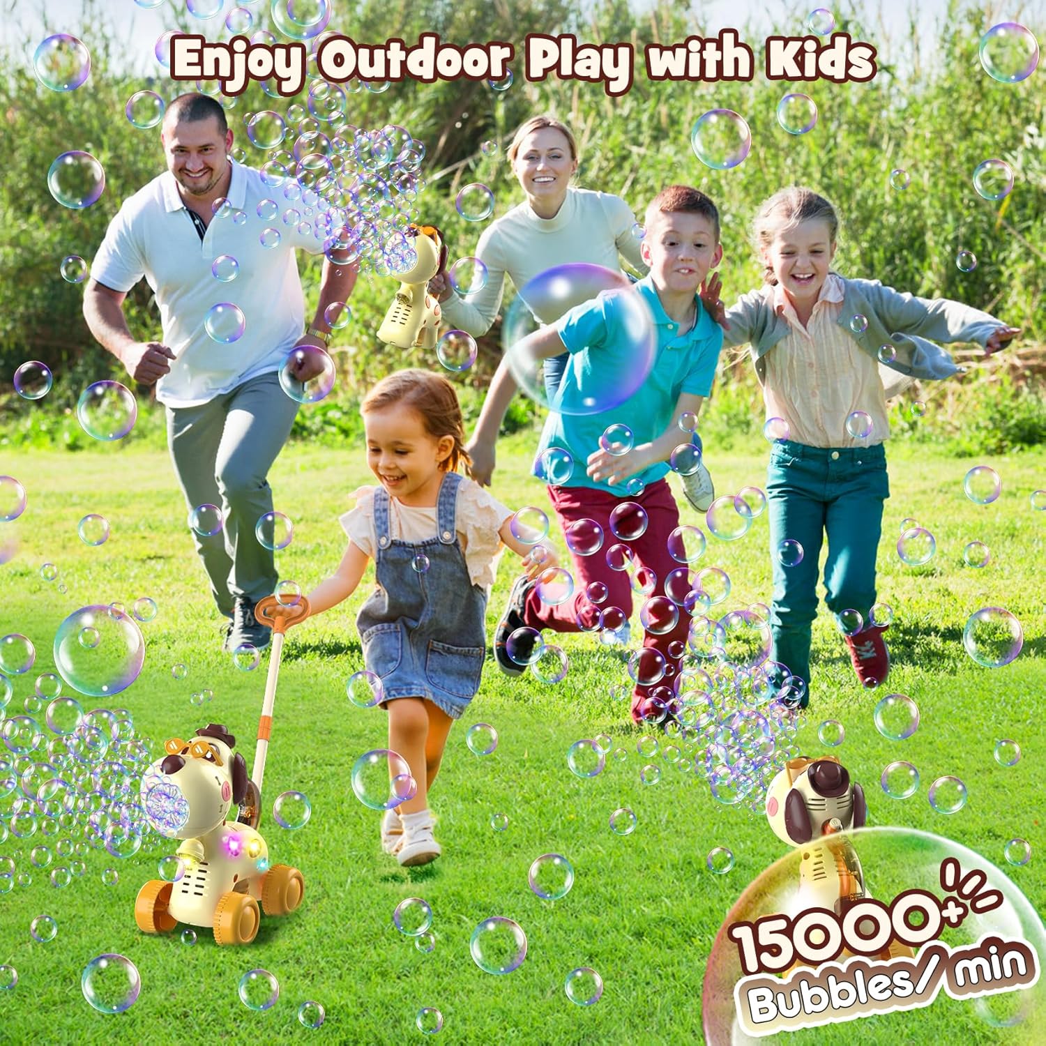 2-in-1 Animal Automatic Bubble Machine- Easter Party Essential & Outdoor Adventure Buddy!