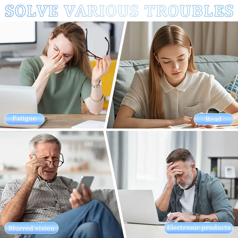 Sapphire High Hardness Anti Blue Light Intelligent Dual Focus Reading Glasses