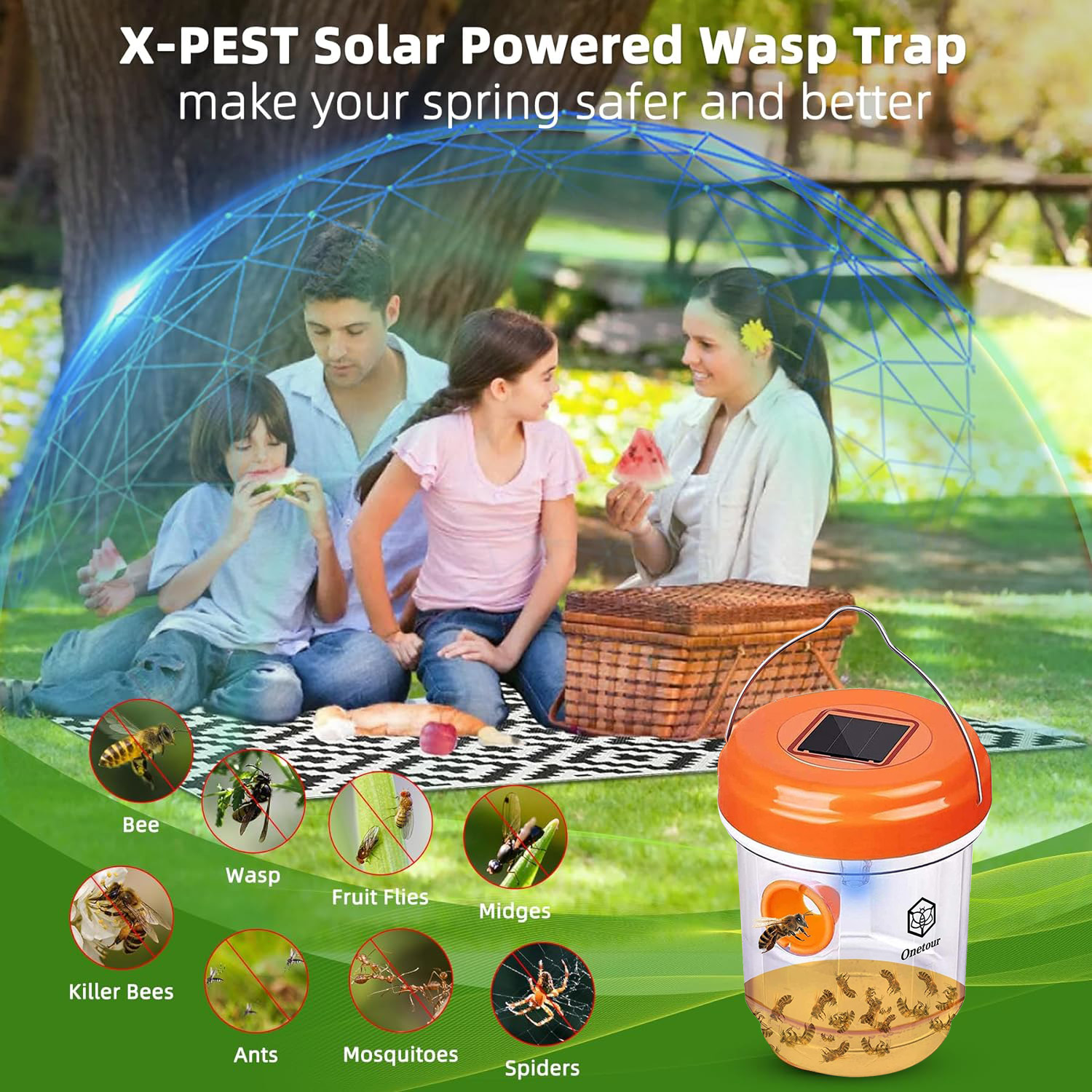 Garden Solar Powered Wasp Trap