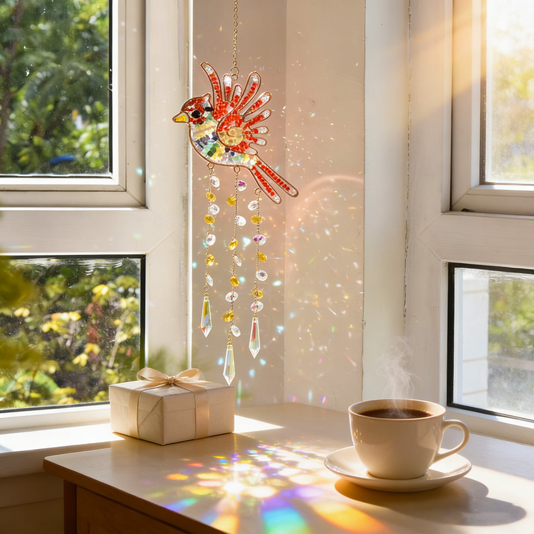 Crystal Bird Sun Catcher – Colorful Crystal Hanging Ornament