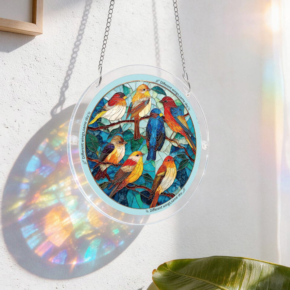 Stained Glass Jigsaw Puzzle Suncatcher