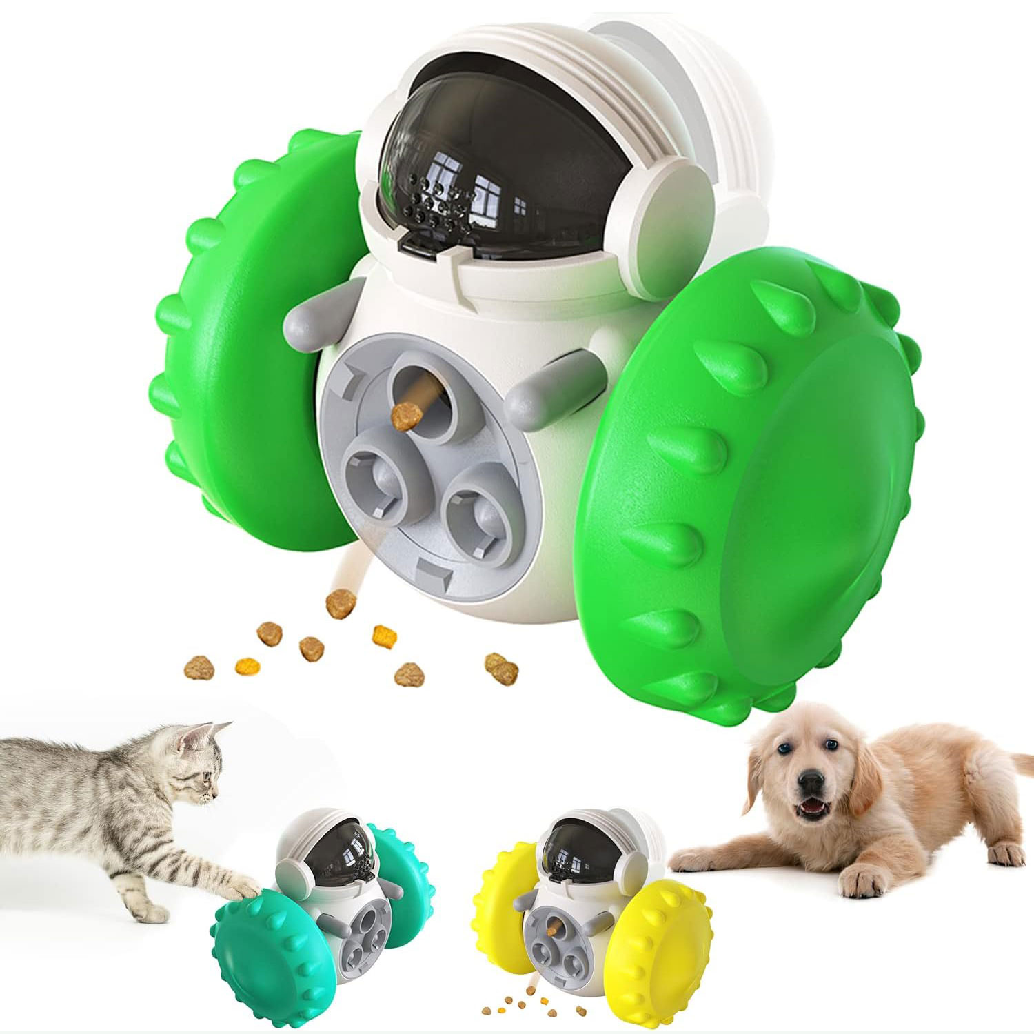 Pet Slow Feeder Tumbler Toy: Fun and Challenging Puzzle Toy for Dogs and Cats