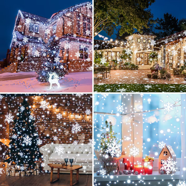 Owl-shape Dual-lens Christmas Snowflake Projector Lights