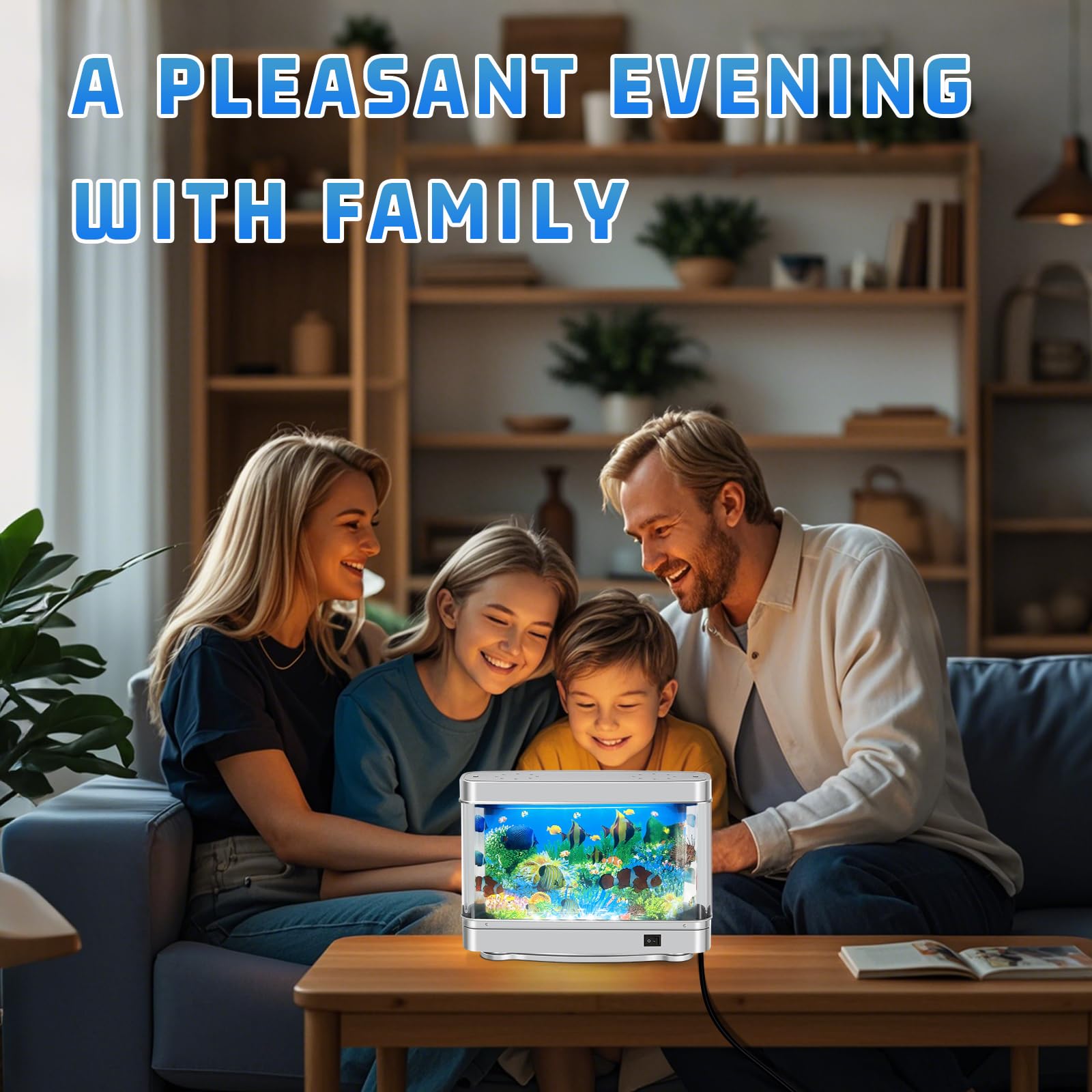 Artificial Fish Aquarium - Virtual Ocean Moving Fish Night Light