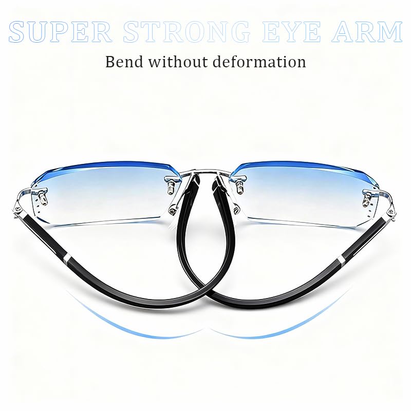Sapphire High Hardness Anti Blue Light Intelligent Dual Focus Reading Glasses