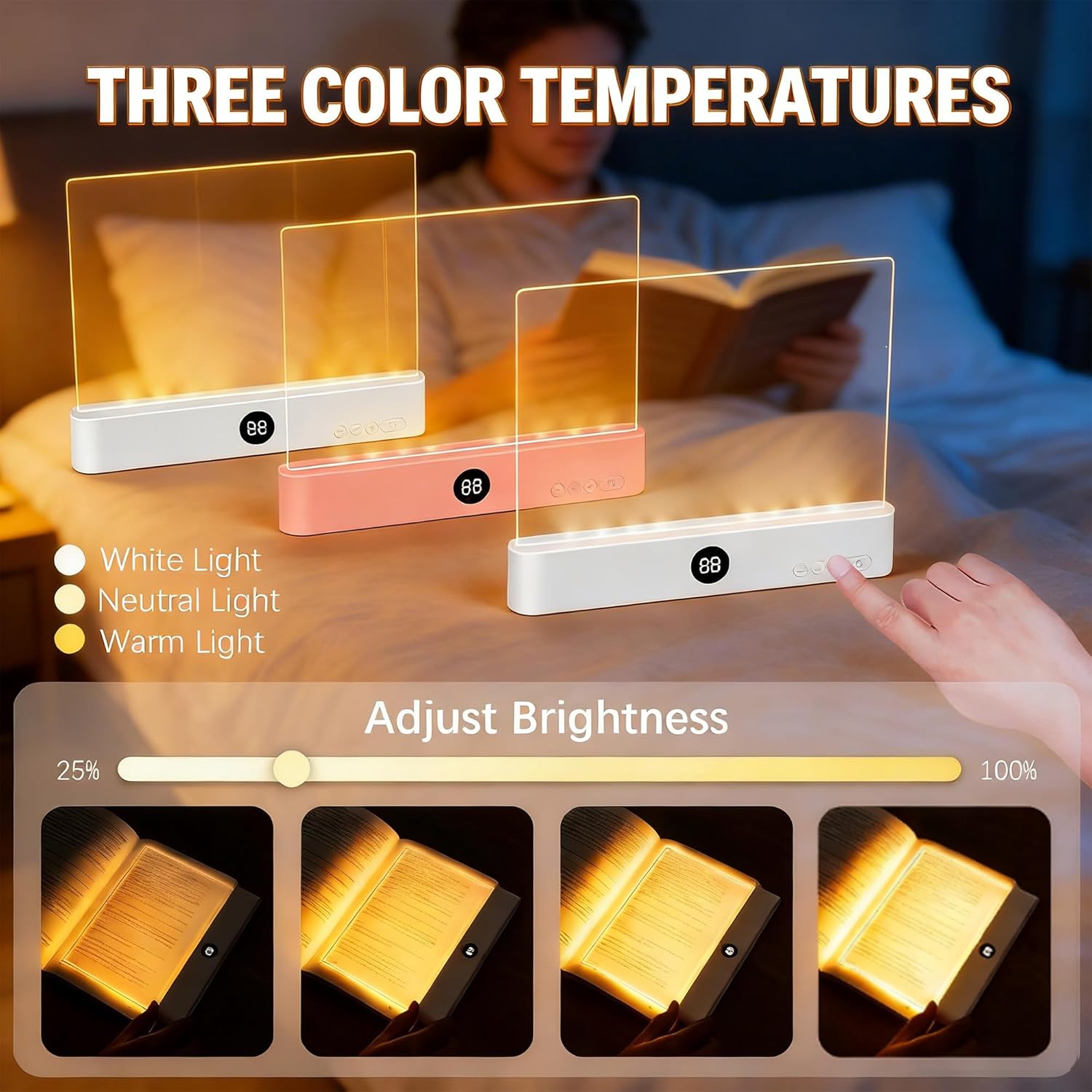 📖Quiet Reader's Peaceful Companion - Smart LED Dream Book Light