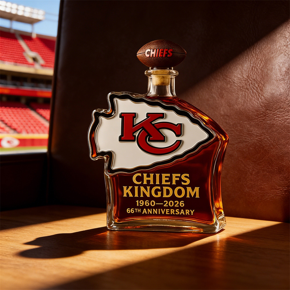 🏈Kansas City Chiefs 66TH ANNIVERSARY WHISKEY DECANTER