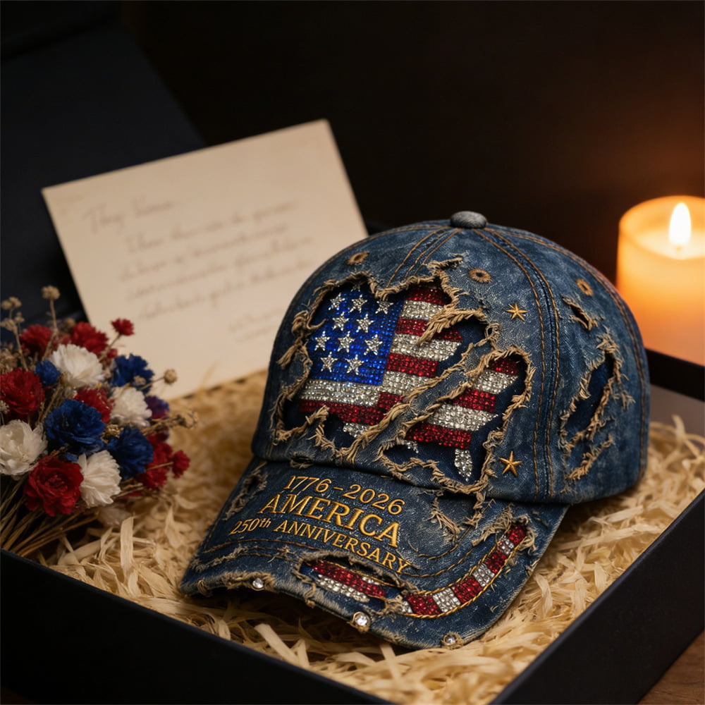 USA 250th Anniversary Distressed Baseball Caps