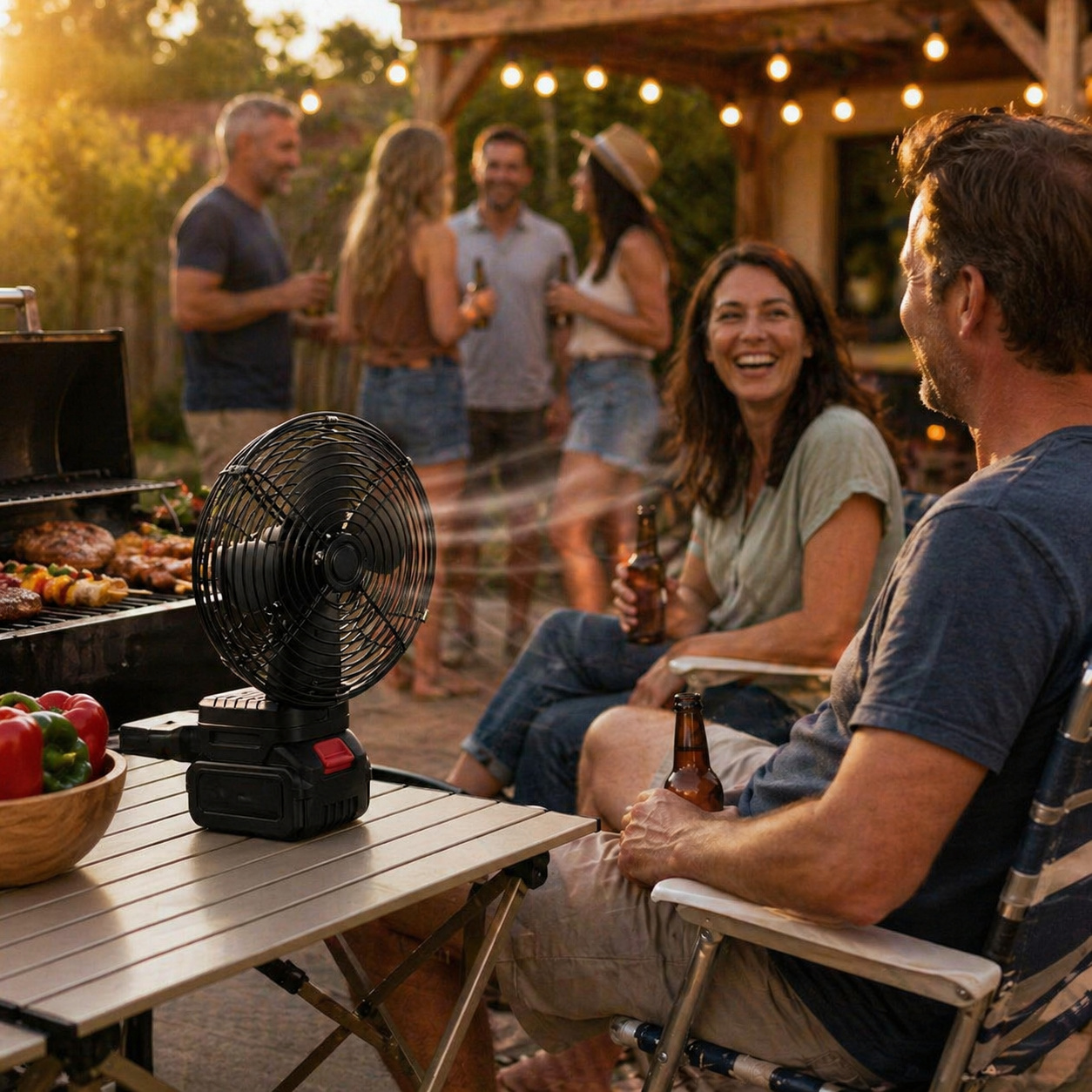 6-Inch Cordless Metal Fan with Lithium Battery Pack