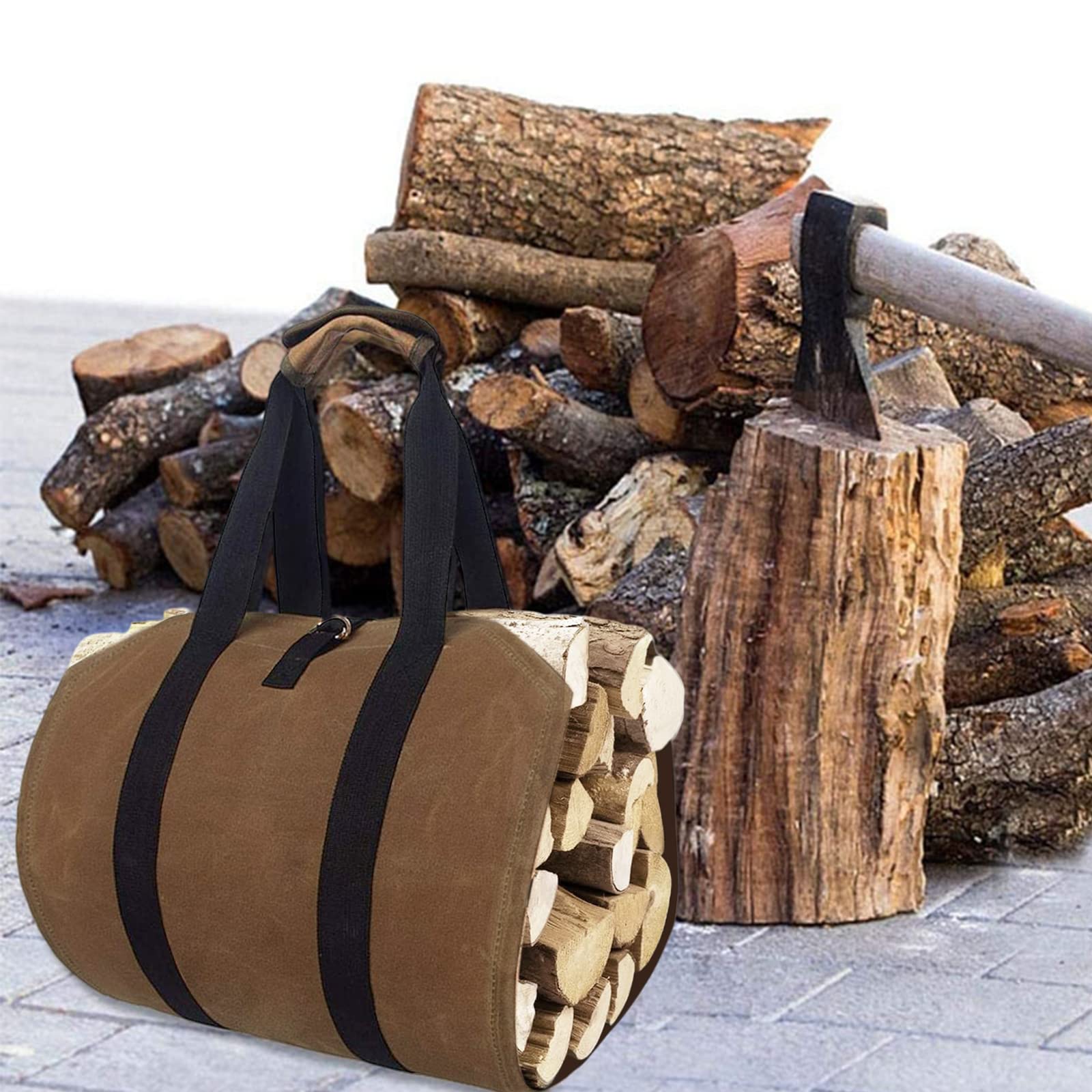 Fireplace Log Carrier Tote Bag