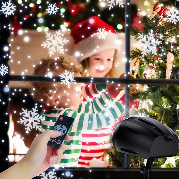 Owl-shape Dual-lens Christmas Snowflake Projector Lights