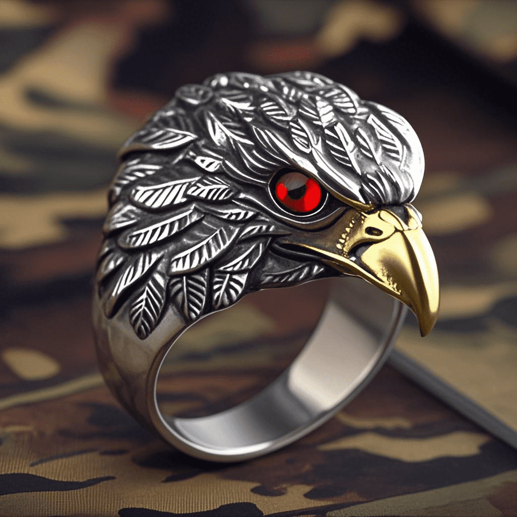Retro Eagle Ring