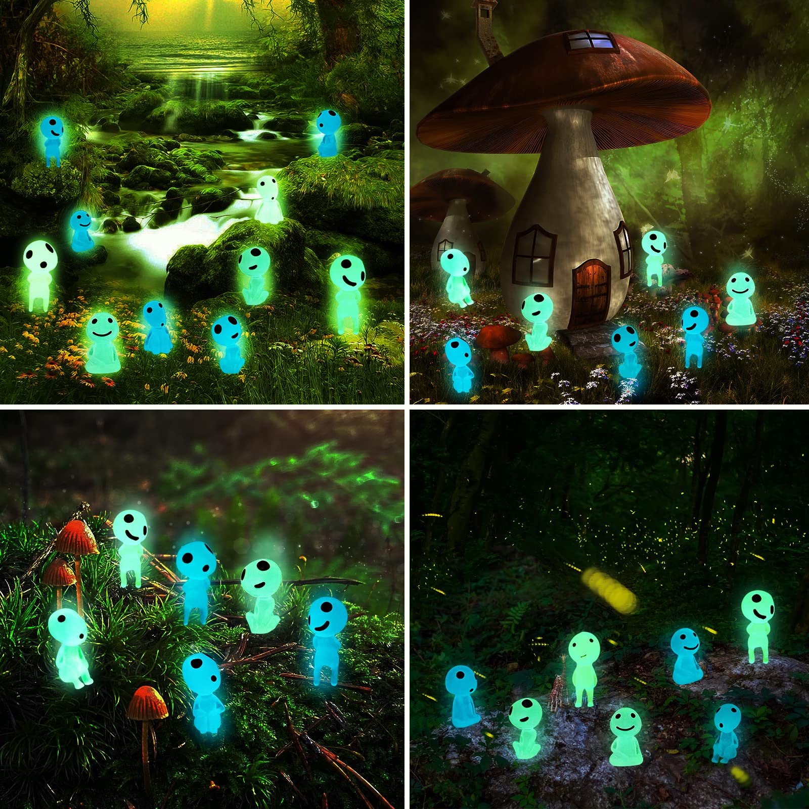 👻Luminous Ghost Tree Elves Glow in Dark Nightlight Pot Decor