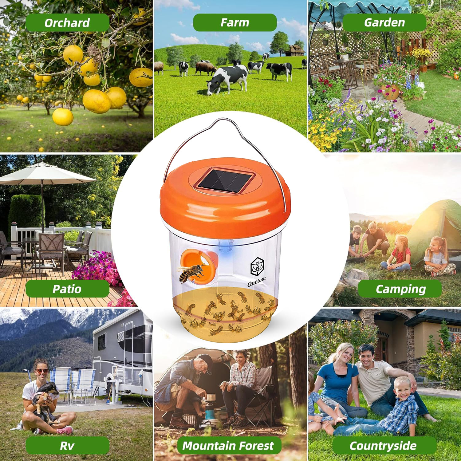 Garden Solar Powered Wasp Trap