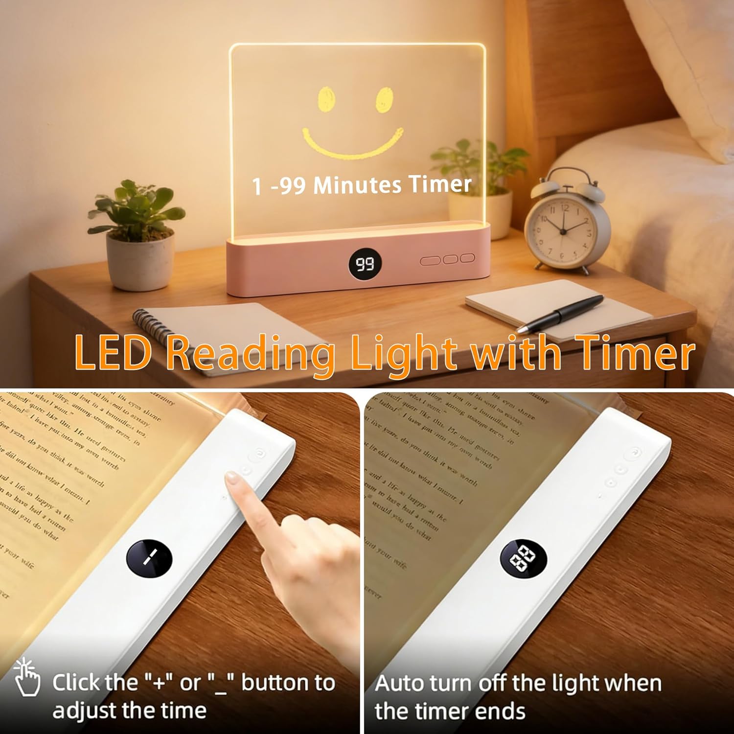 📖Quiet Reader's Peaceful Companion - Smart LED Dream Book Light