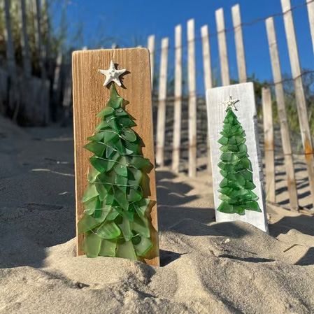 DIY Sea Glass Christmas Tree🌊🌲