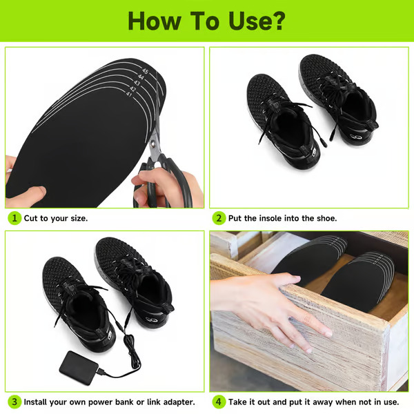 🔥Hot Sale 49% OFF🔥USB Heated Shoe Insoles