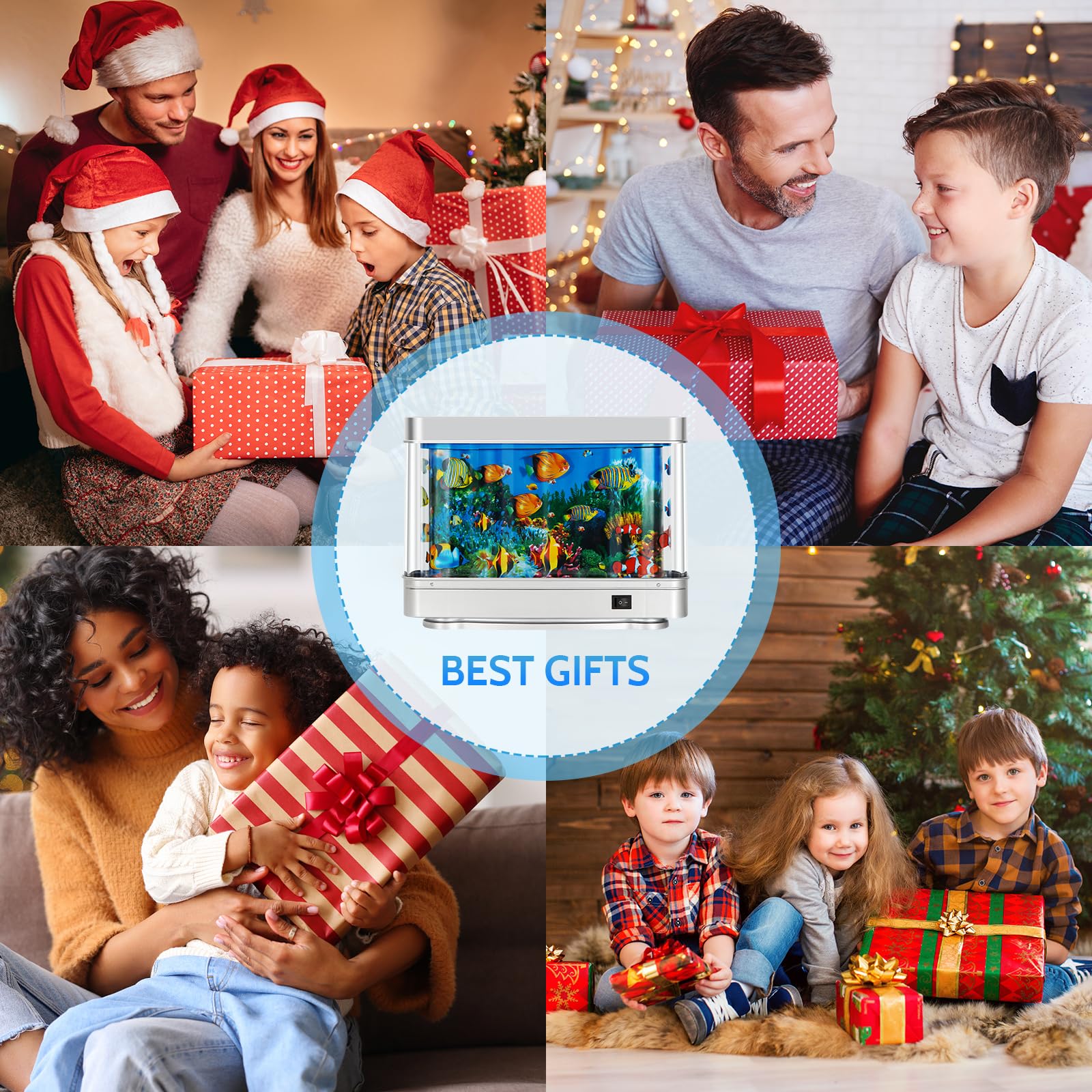 Artificial Fish Aquarium - Virtual Ocean Moving Fish Night Light